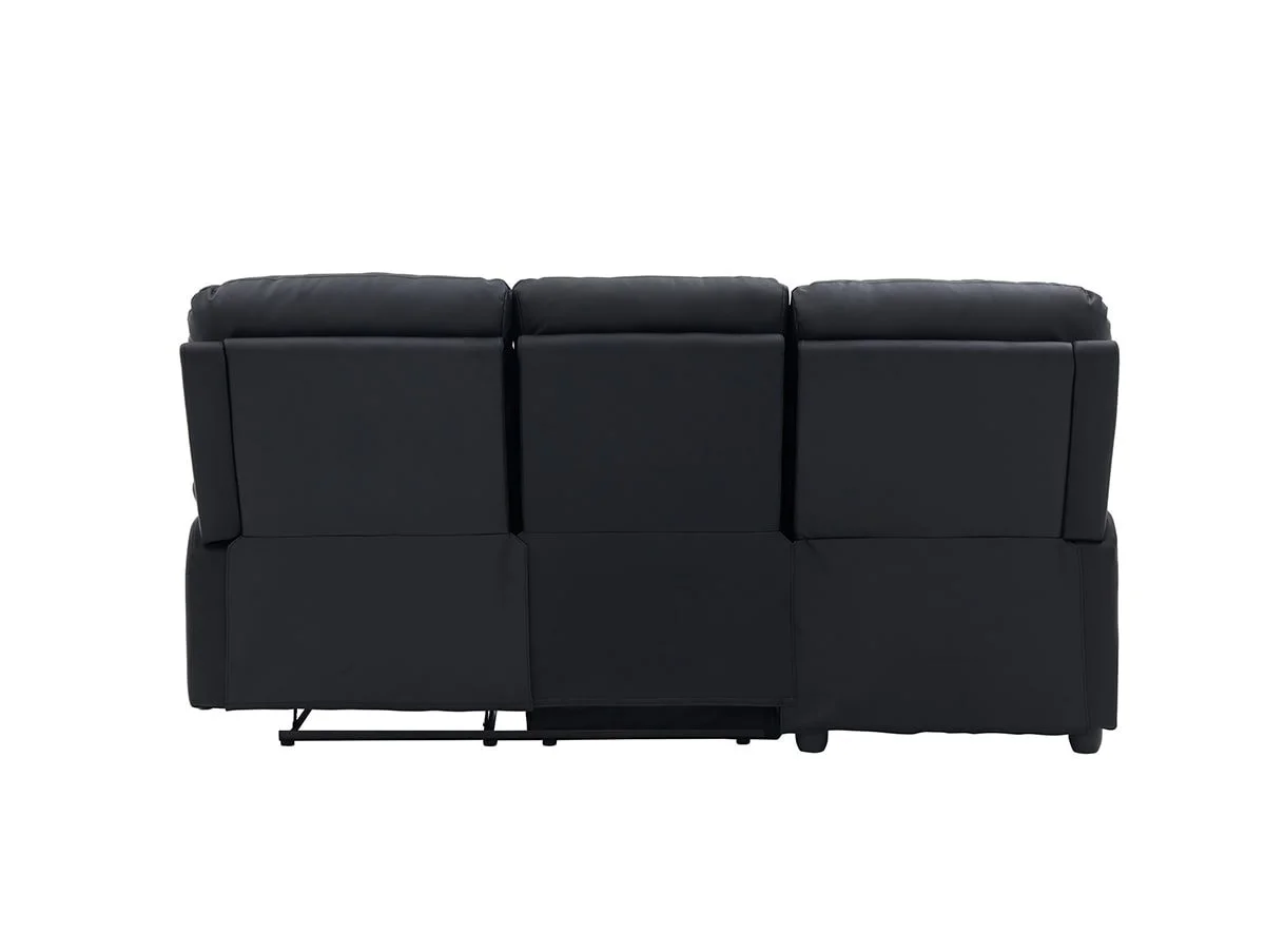 TGC TGC Colin Black Right Hand Chaise Faux Leather Corner Sofa