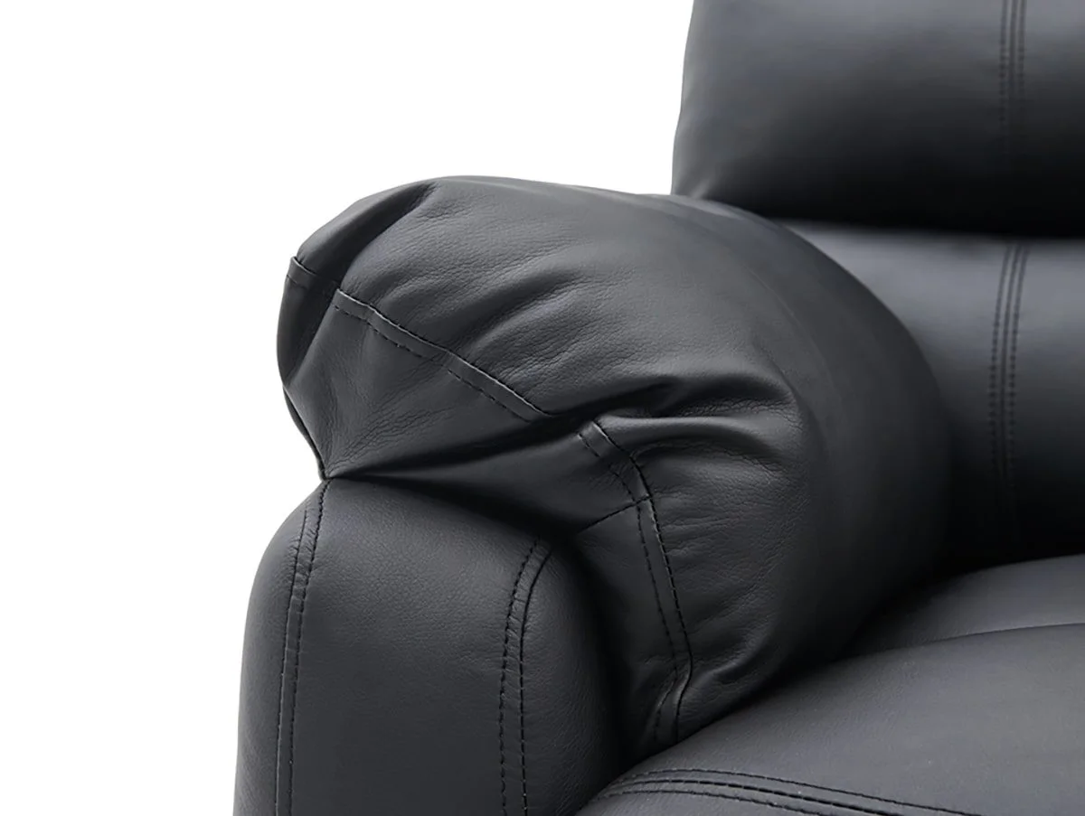 TGC TGC Colin Black Right Hand Chaise Faux Leather Corner Sofa