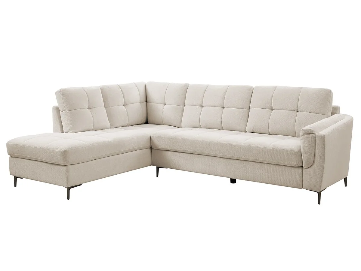 TGC TGC Corey Beige Fabric Left Hand Corner Sofa