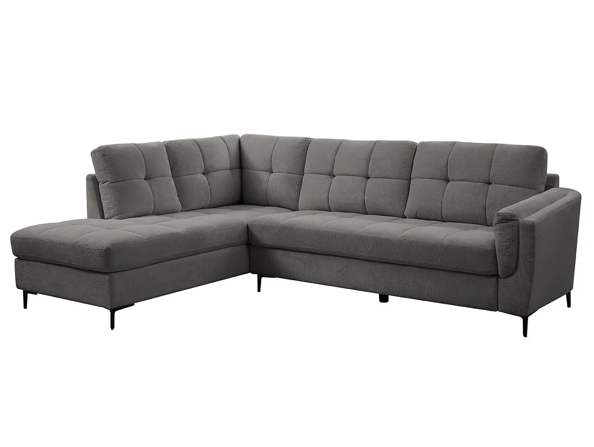 TGC TGC Corey Grey Fabric Left Hand Corner Sofa