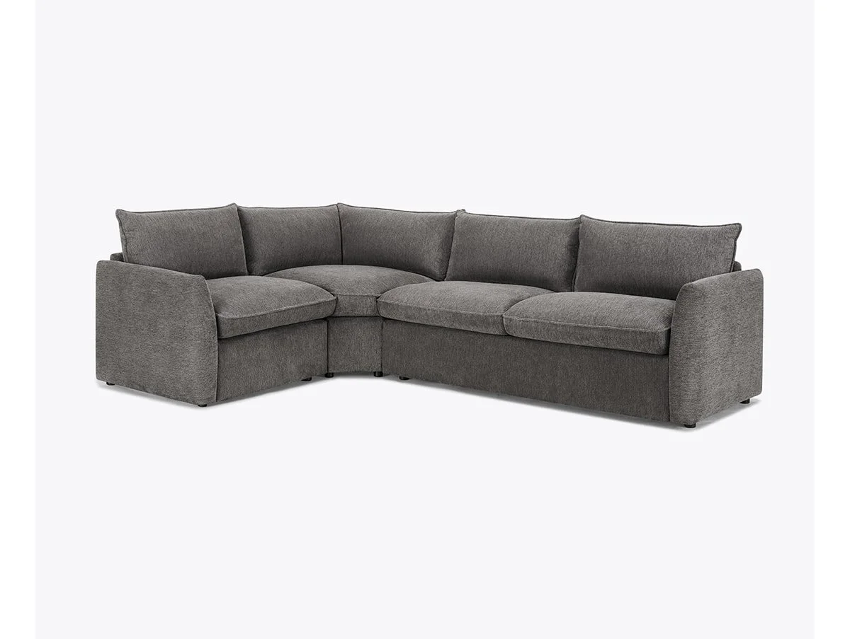 TGC TGC Daniel Dark Grey Fabric Left Hand Corner Sofa Bed