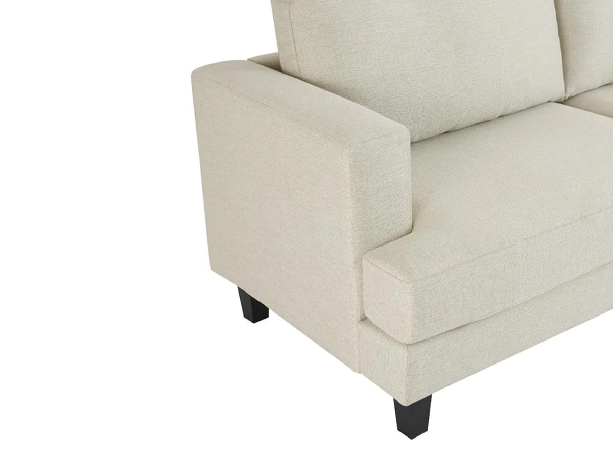 TGC TGC Donnie Beige Fabric 3 Seater Sofa