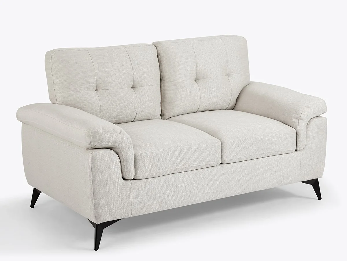TGC TGC Doran Cream Fabric 2 Seater Sofa