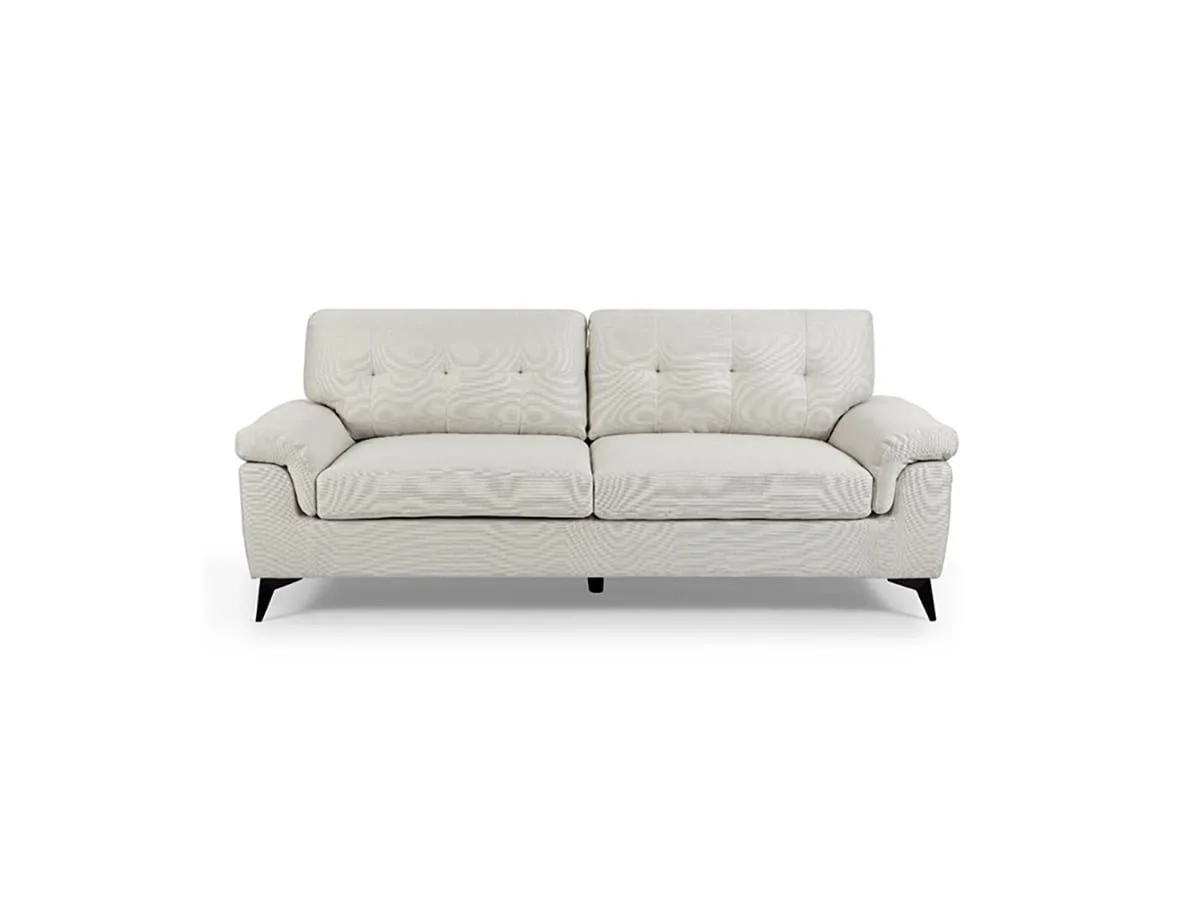 TGC TGC Doran Cream Fabric 3 Seater Sofa
