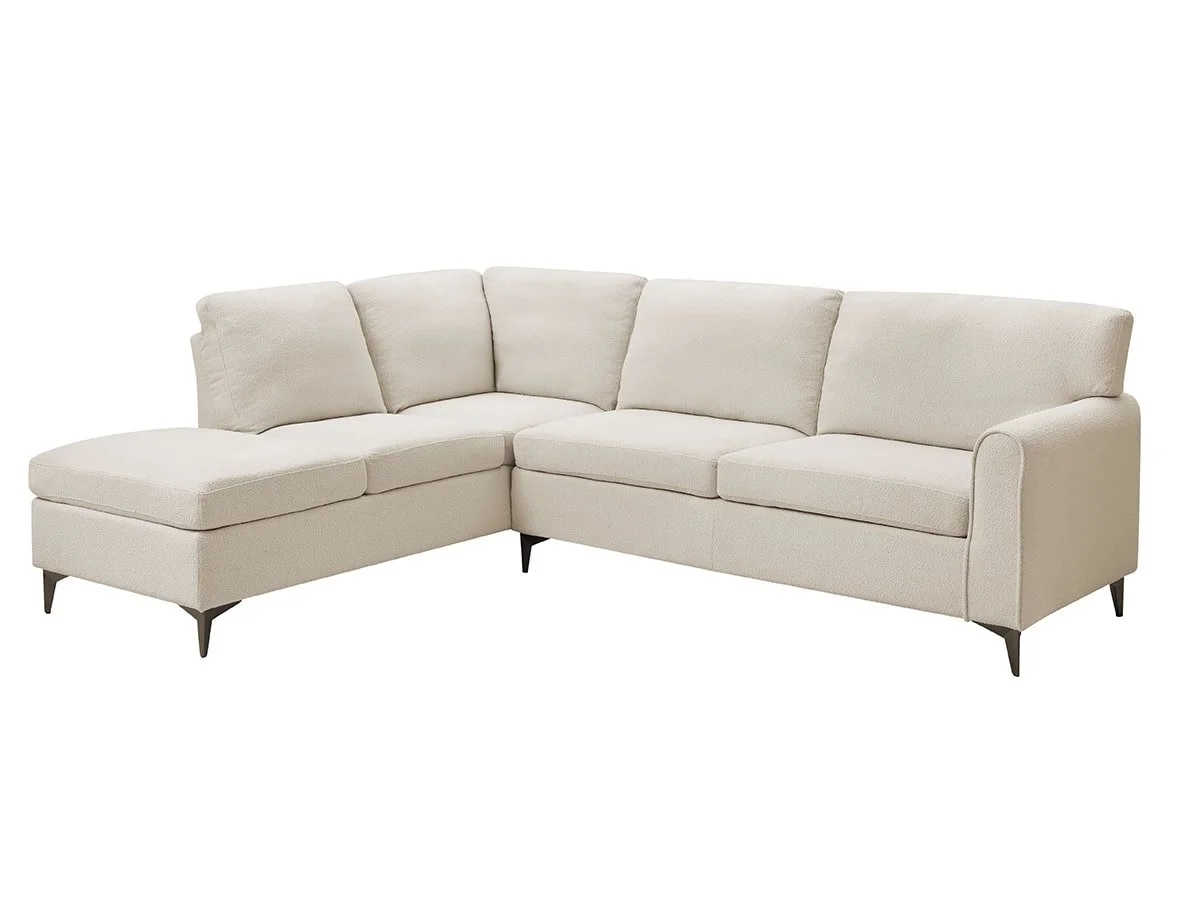 TGC TGC Elise Beige Boucle Fabric Left Hand Corner Sofa