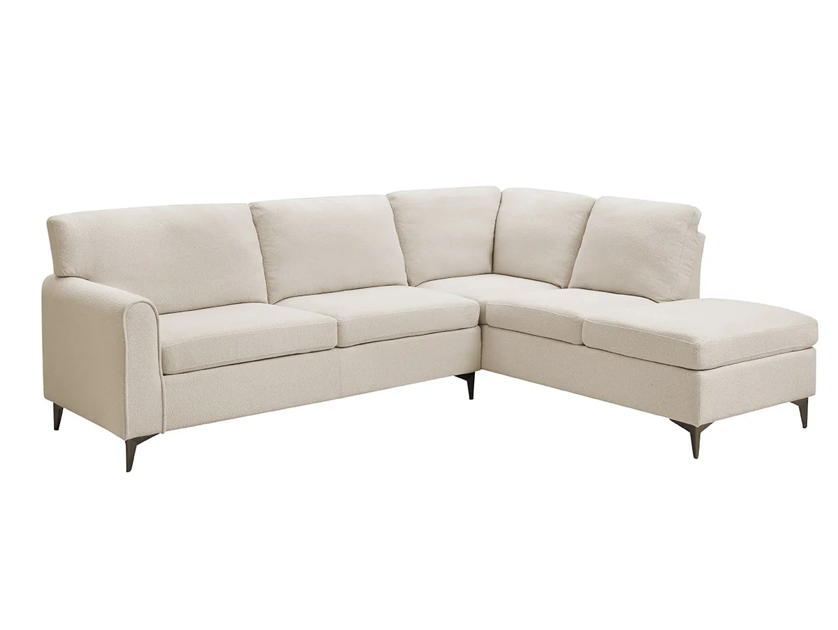 TGC TGC Elise Beige Boucle Fabric Right Hand Corner Sofa