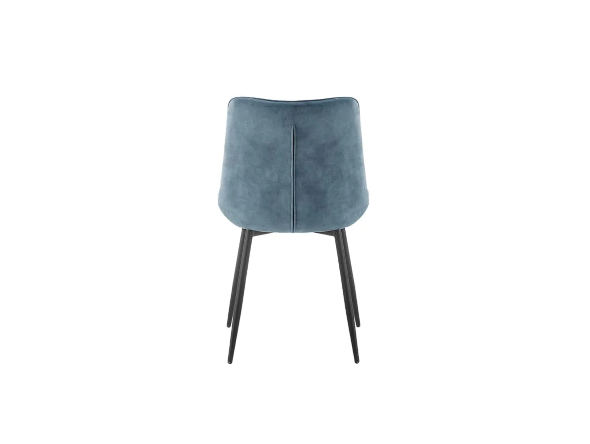 TGC TGC Gemma Set of 2 Blue Velvet Fabric Dining Chairs