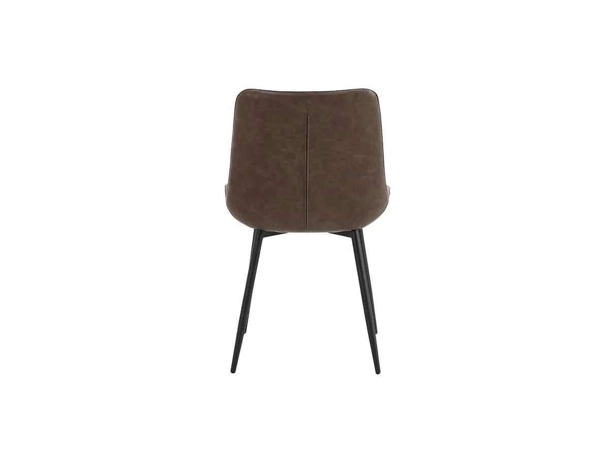 TGC TGC Gemma Set of 2 Brown Faux Leather Dining Chairs