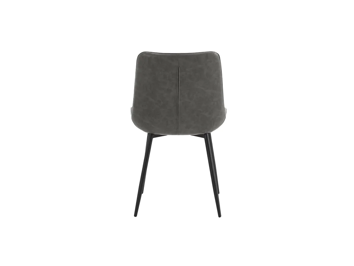 TGC TGC Gemma Set of 2 Grey Faux Leather Dining Chairs