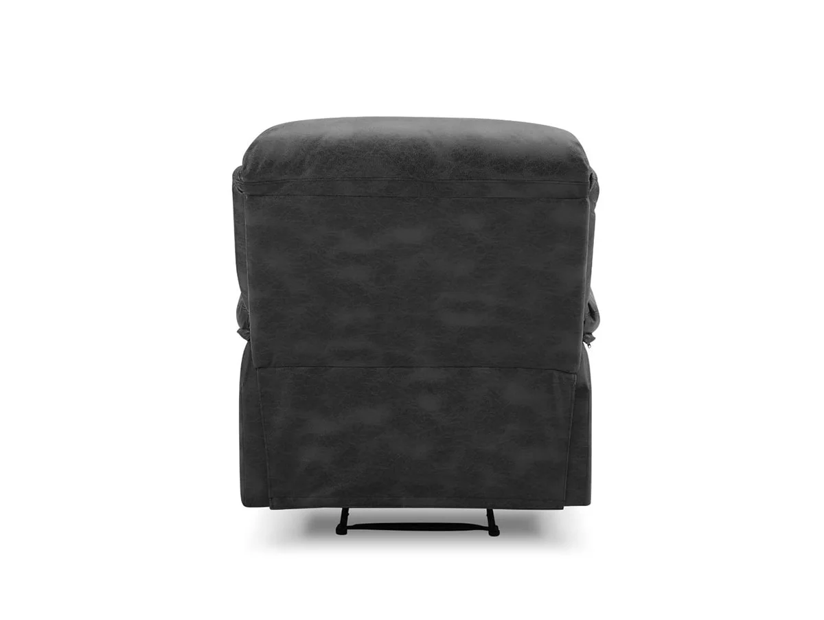 TGC TGC George Black Faux Leather Manual Recliner Chair