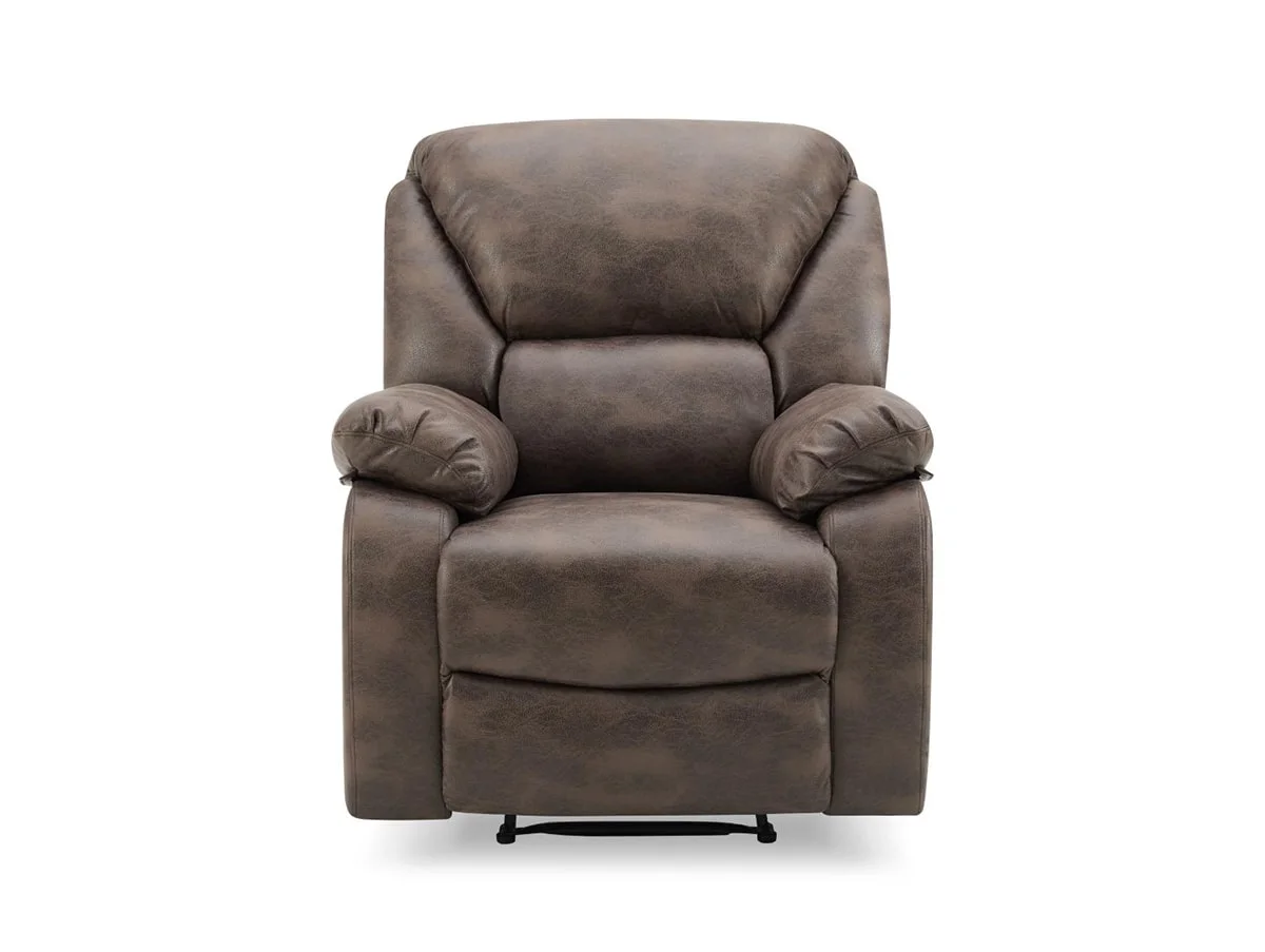 TGC TGC George Brown Faux Leather Manual Recliner Chair