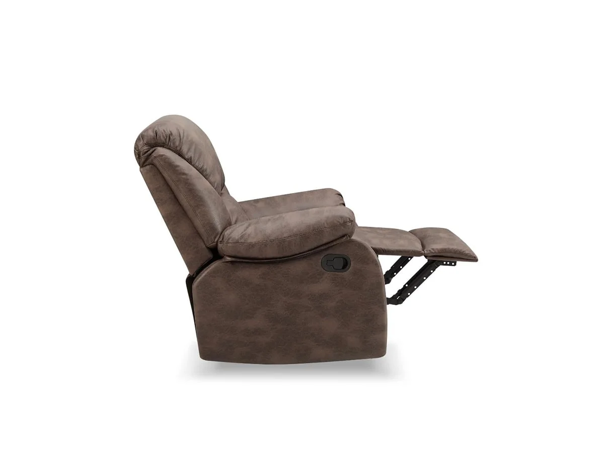 TGC TGC George Brown Faux Leather Manual Recliner Chair