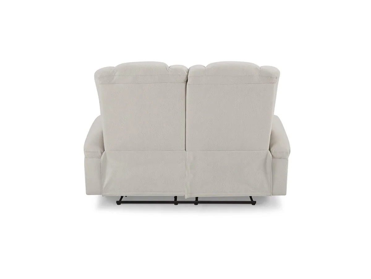 TGC TGC Hazel Light Grey Faux Leather 2 Seater Power Recliner Sofa