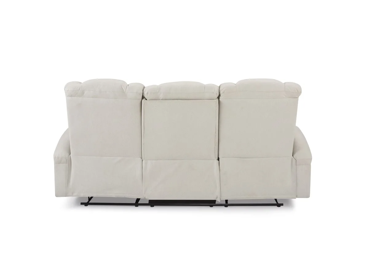 TGC TGC Hazel Light Grey Faux leather 3 Seater Power Recliner Sofa