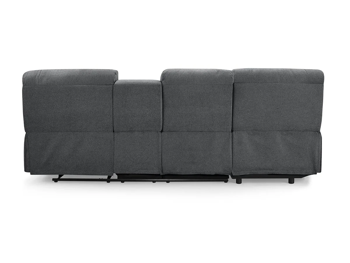 TGC TGC Jake Dark Grey Left Hand Fabric Chaise Recliner Sofa