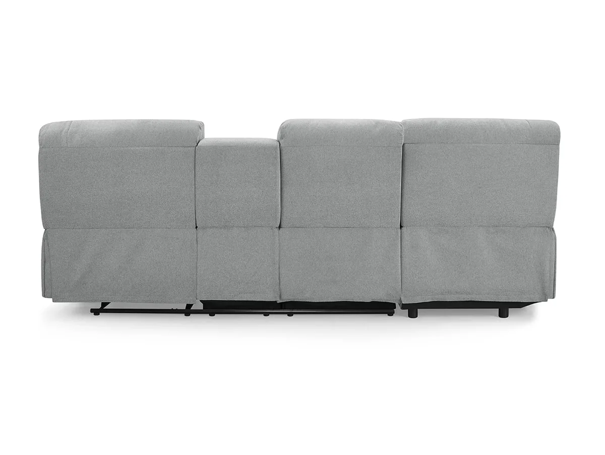 TGC TGC Jake Light Grey Left Hand Fabric Chaise Recliner Sofa