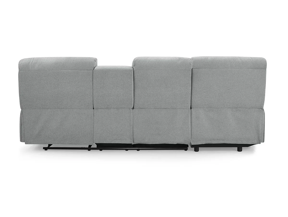 TGC TGC Jake Light Grey Fabric Left Hand Chaise Recliner Sofa
