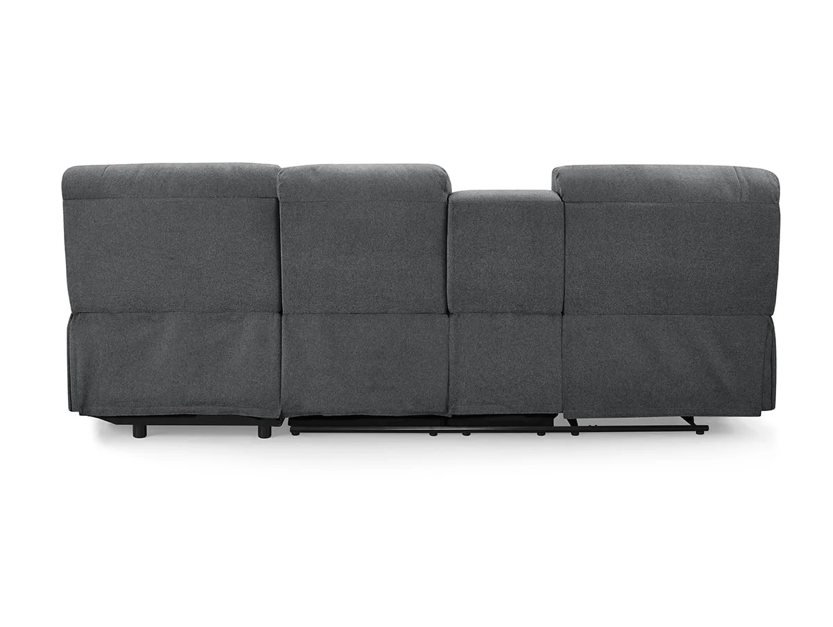 TGC TGC Jake Dark Grey Right Hand Fabric Chaise Recliner Sofa