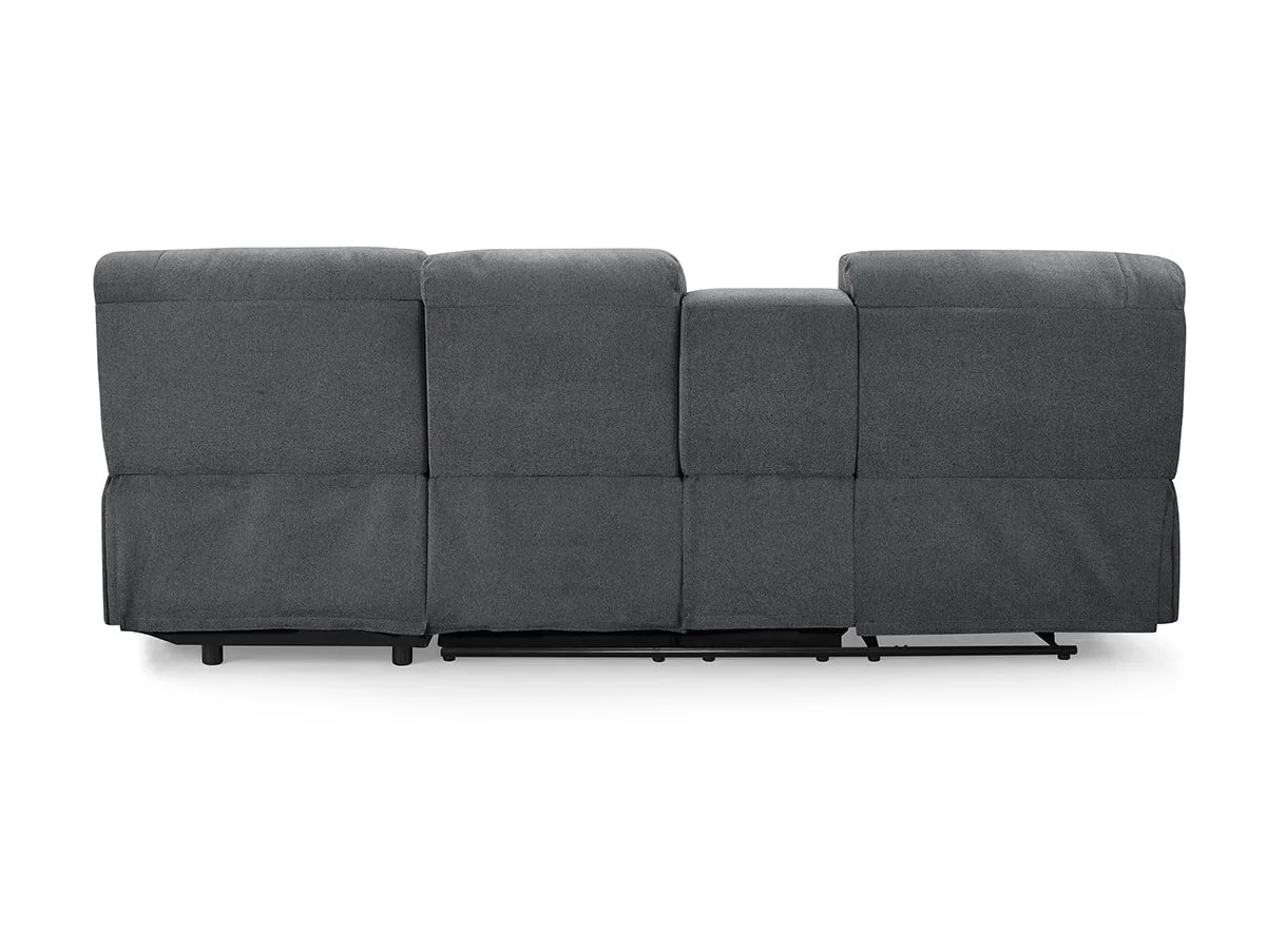 TGC TGC Jake Dark Grey Fabric Right Hand Chaise Recliner Sofa