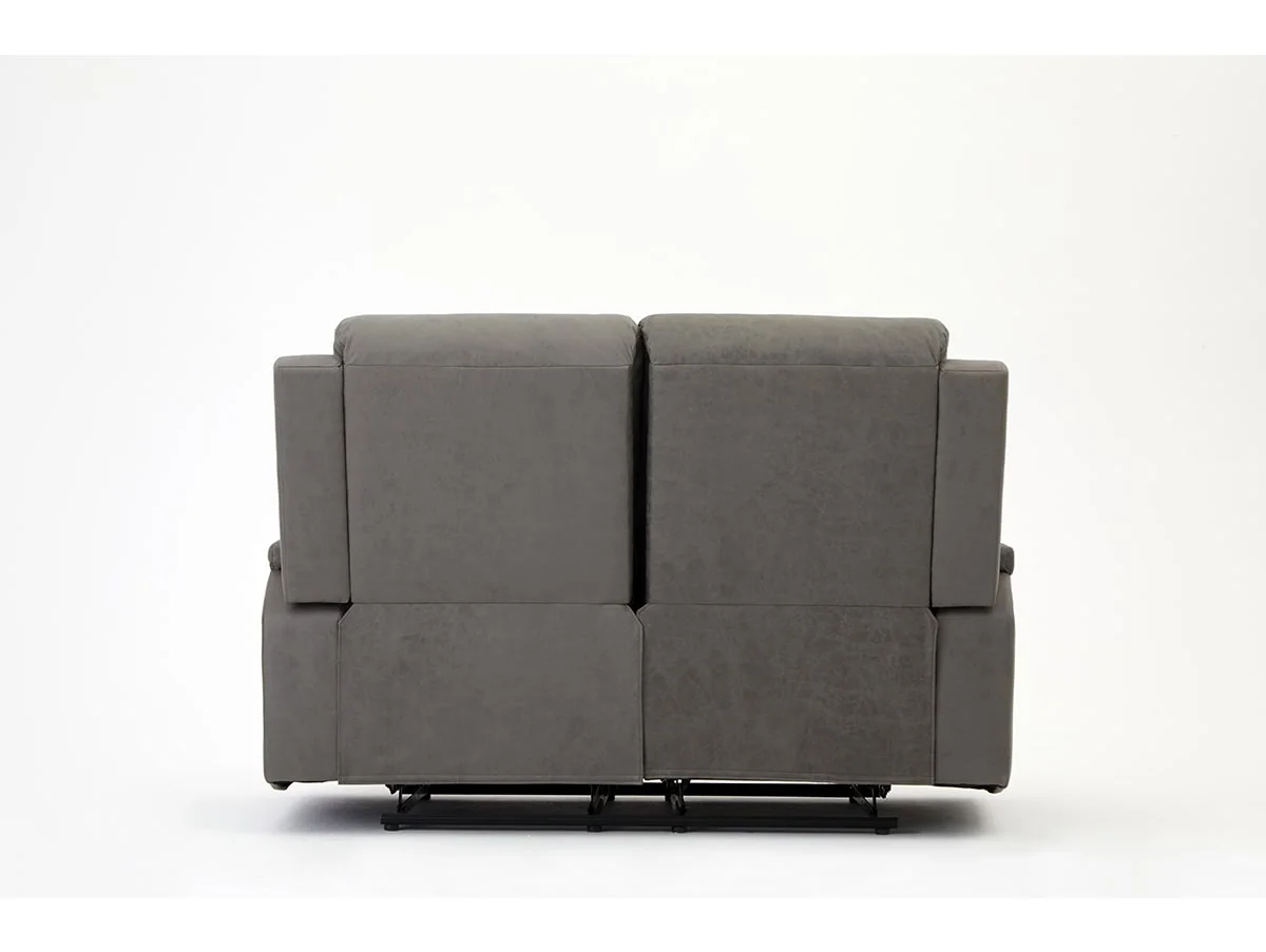 TGC TGC James Grey Faux Leather 2 Seater Recliner Sofa