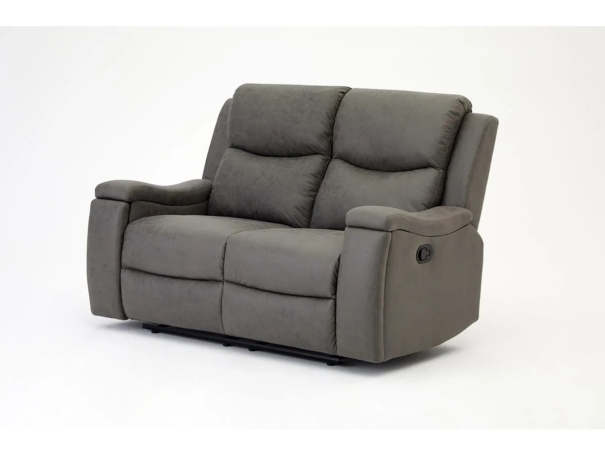 TGC TGC James Grey Faux Leather 2 Seater Recliner Sofa