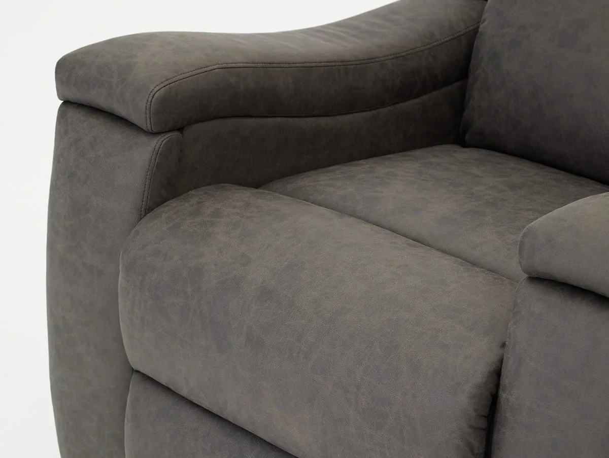 TGC TGC James Grey Faux leather Recliner Chair
