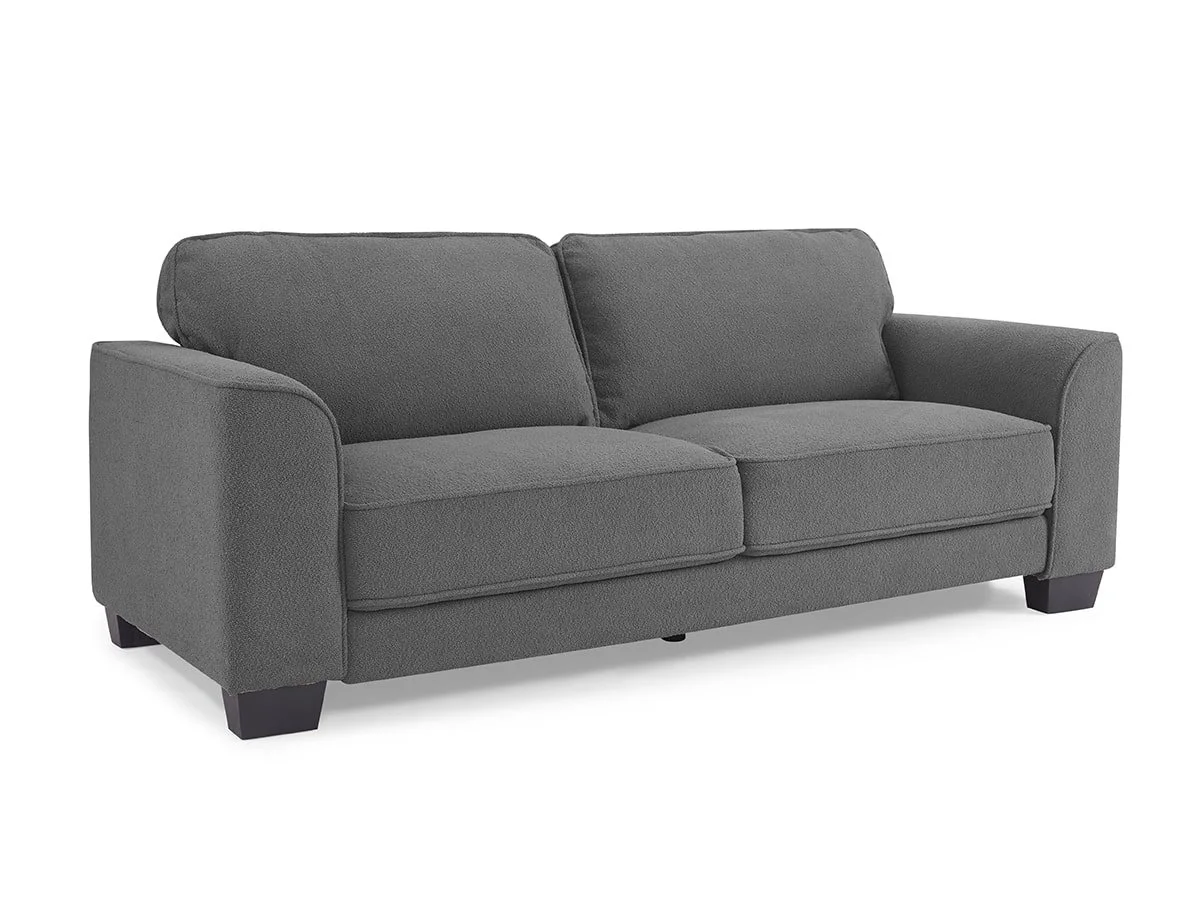 TGC TGC Jasmine Grey Boucle Fabric 3 Seater Sofa