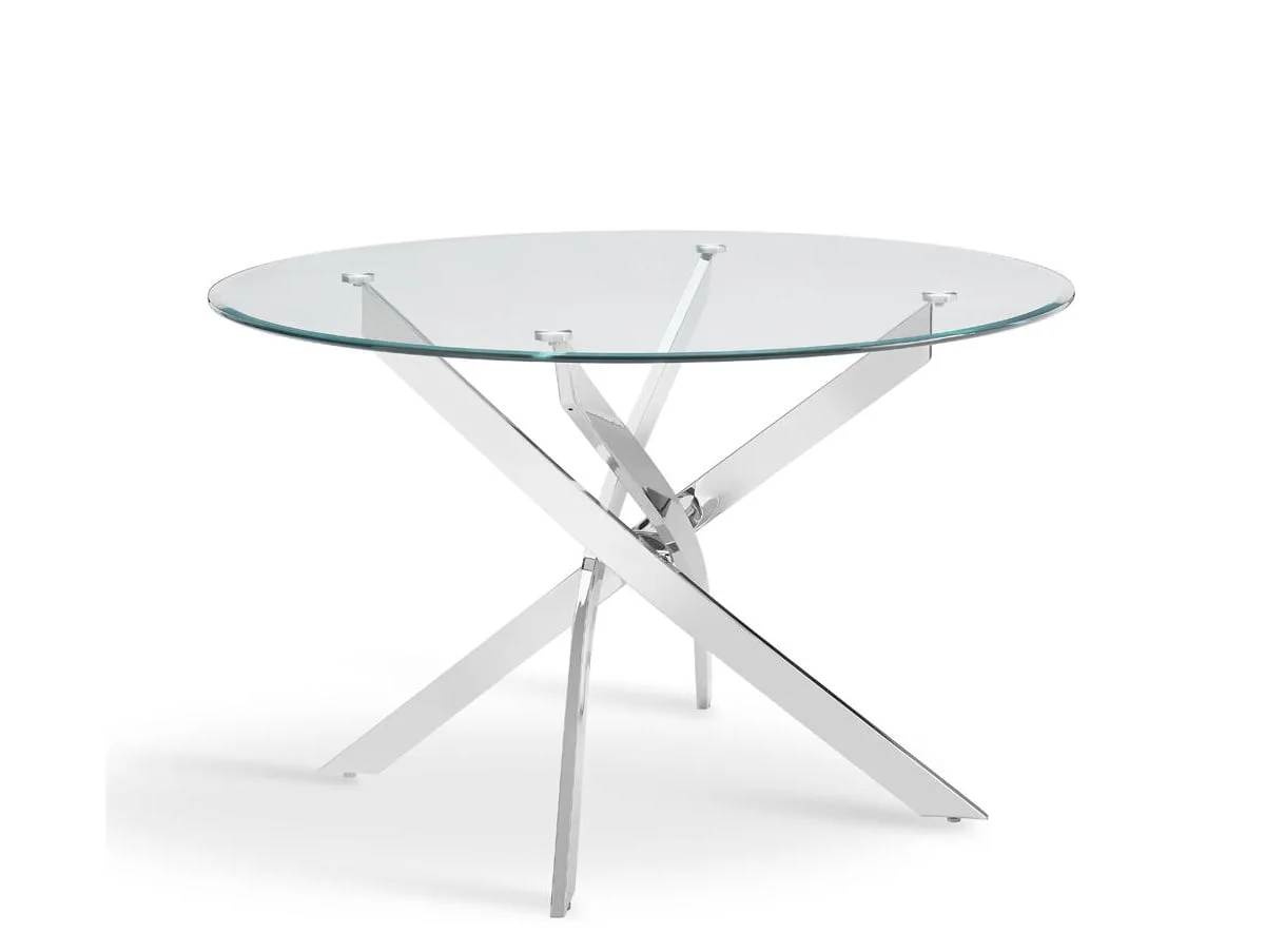 TGC TGC Lily Round 120cm Glass Dining Table