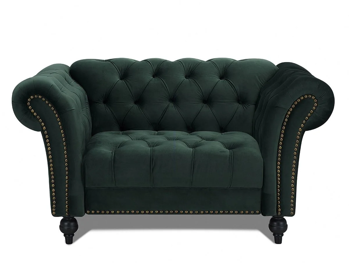 TGC TGC Monroe Green Velvet Fabric 1.5 Seater Sofa