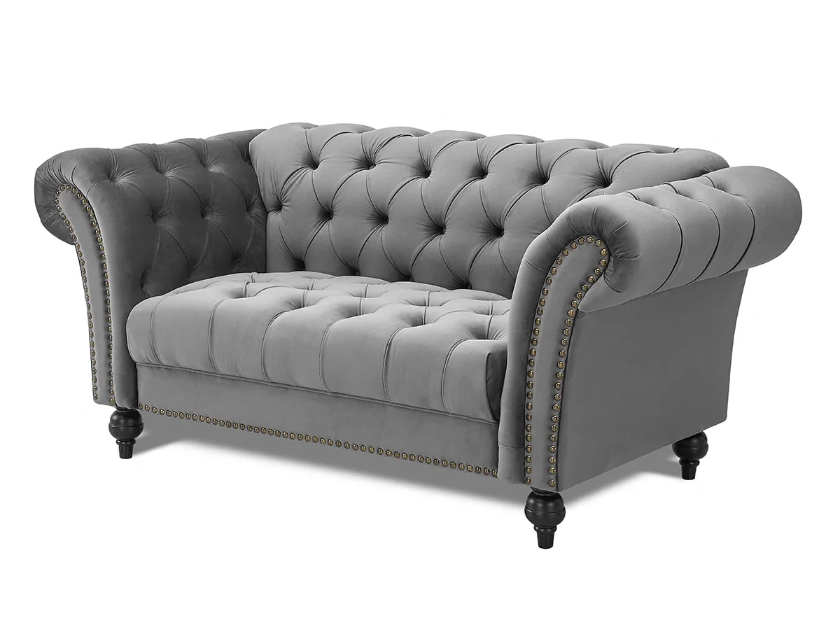 TGC TGC Monroe Grey Velvet 2 Seater Sofa