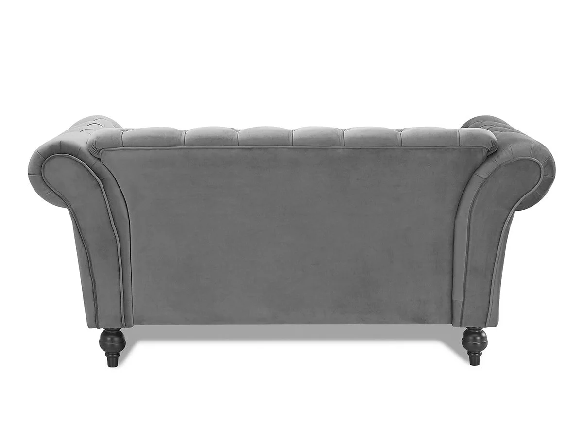 TGC TGC Monroe Grey Velvet Fabric 2 Seater Sofa