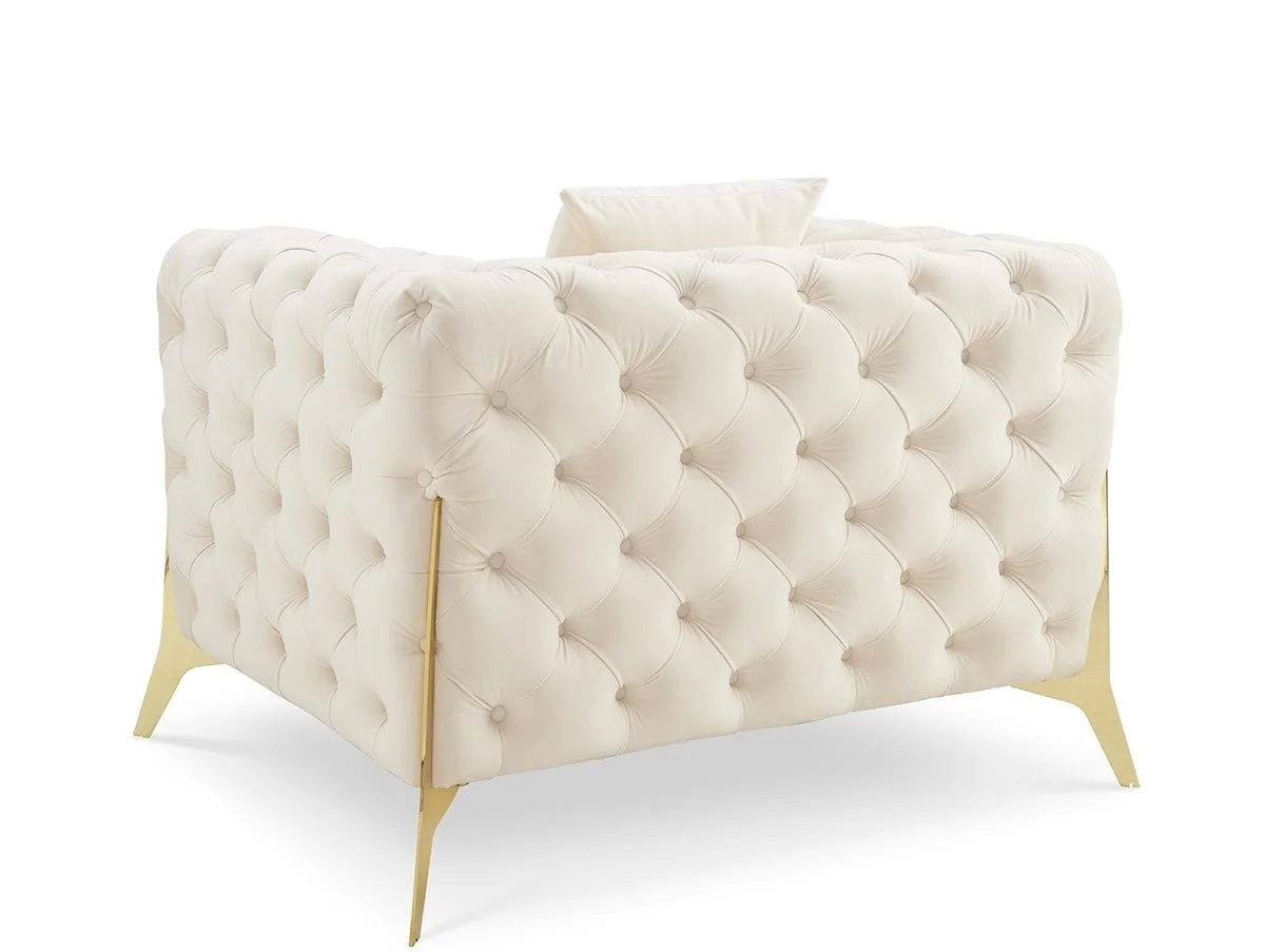 TGC TGC Panther Cream Velvet Chair