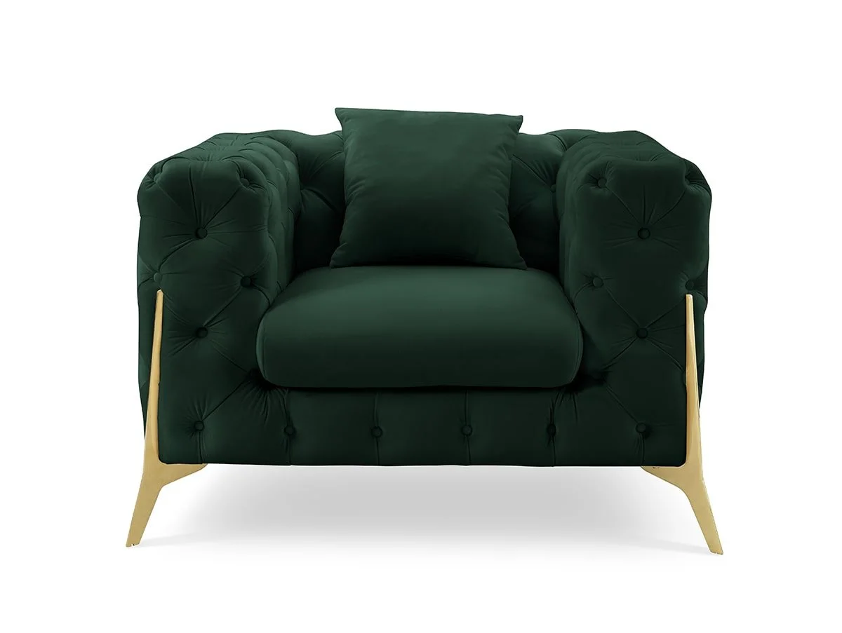 TGC TGC Panther Green Velvet Chair