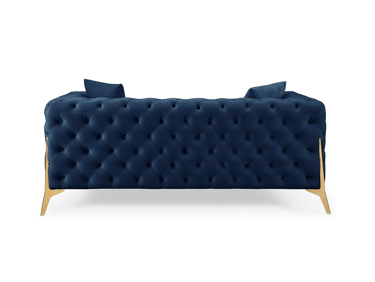 TGC TGC Panther Blue Velvet 2 Seater Sofa