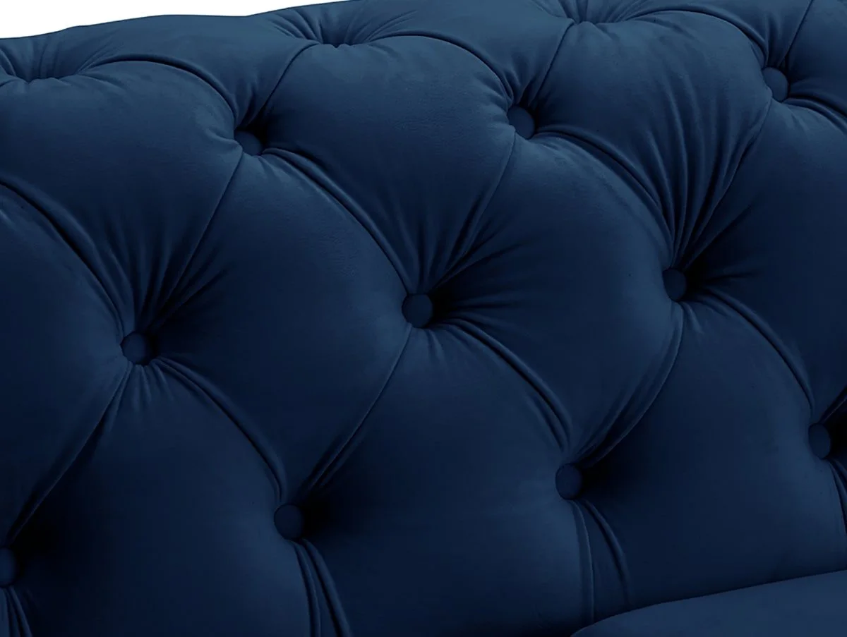 TGC TGC Panther Blue Velvet 2 Seater Sofa