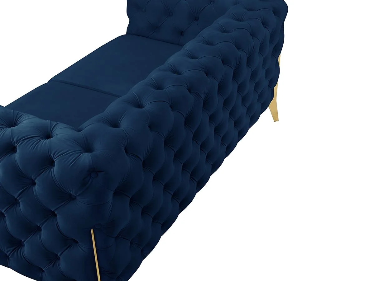 TGC TGC Panther Blue Velvet 2 Seater Sofa