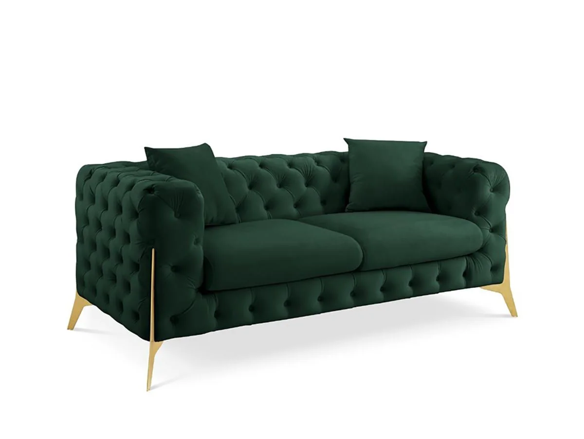 TGC TGC Panther Green Velvet 2 Seater Sofa