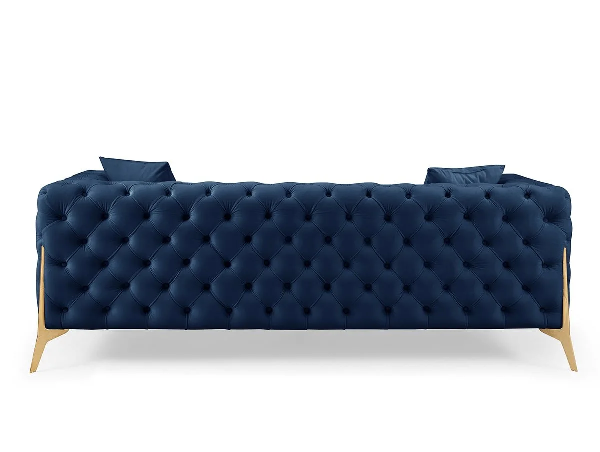 TGC TGC Panther Blue Velvet 3 Seater Sofa