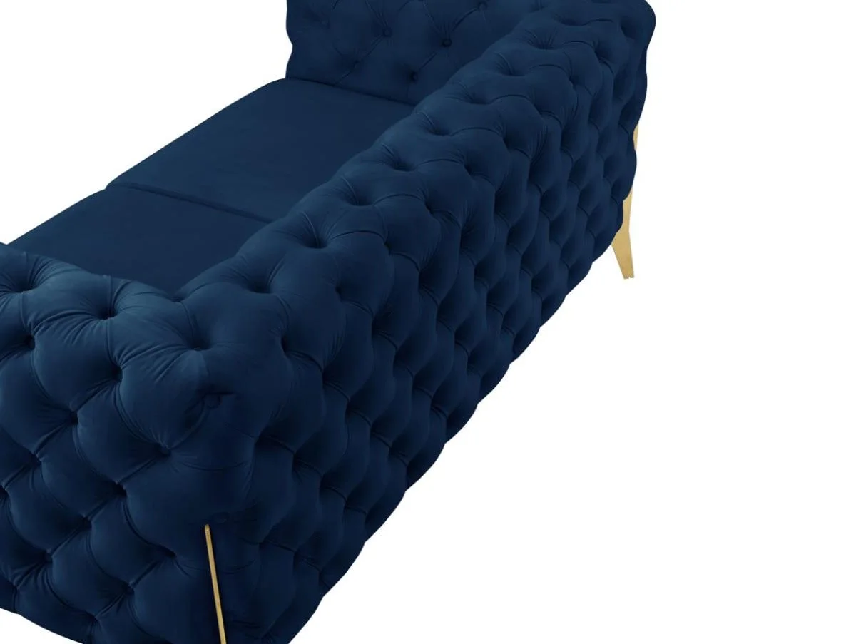 TGC TGC Panther Blue Velvet 3 Seater Sofa