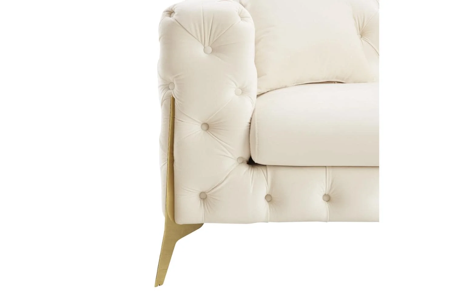 TGC TGC Panther Cream Velvet 3 Seater Sofa