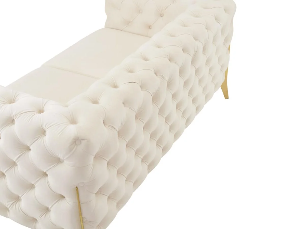 TGC TGC Panther Cream Velvet 3 Seater Sofa