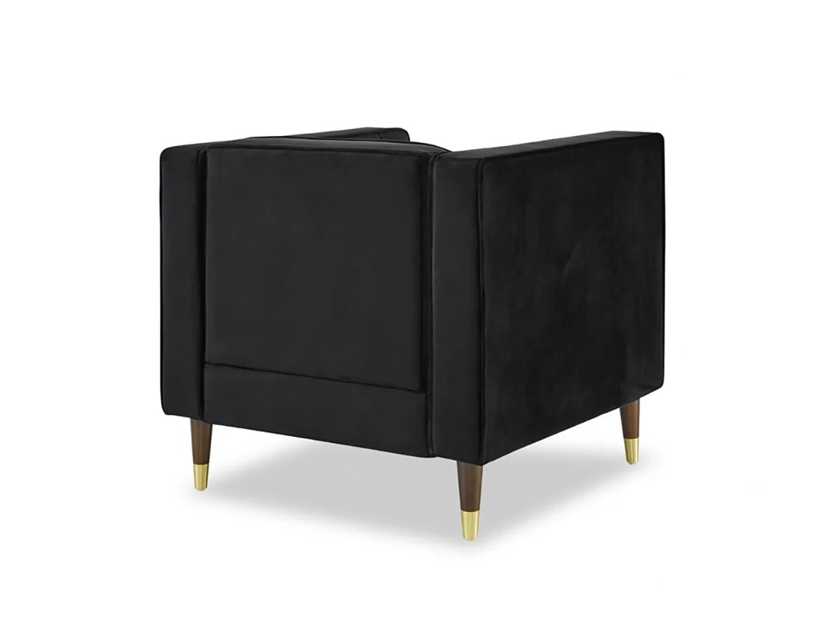 TGC TGC Tammy Black Velvet Fabric Chair