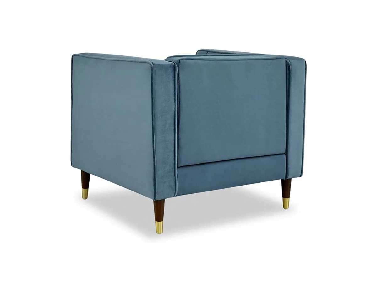TGC TGC Tammy Blue Velvet Fabric Chair