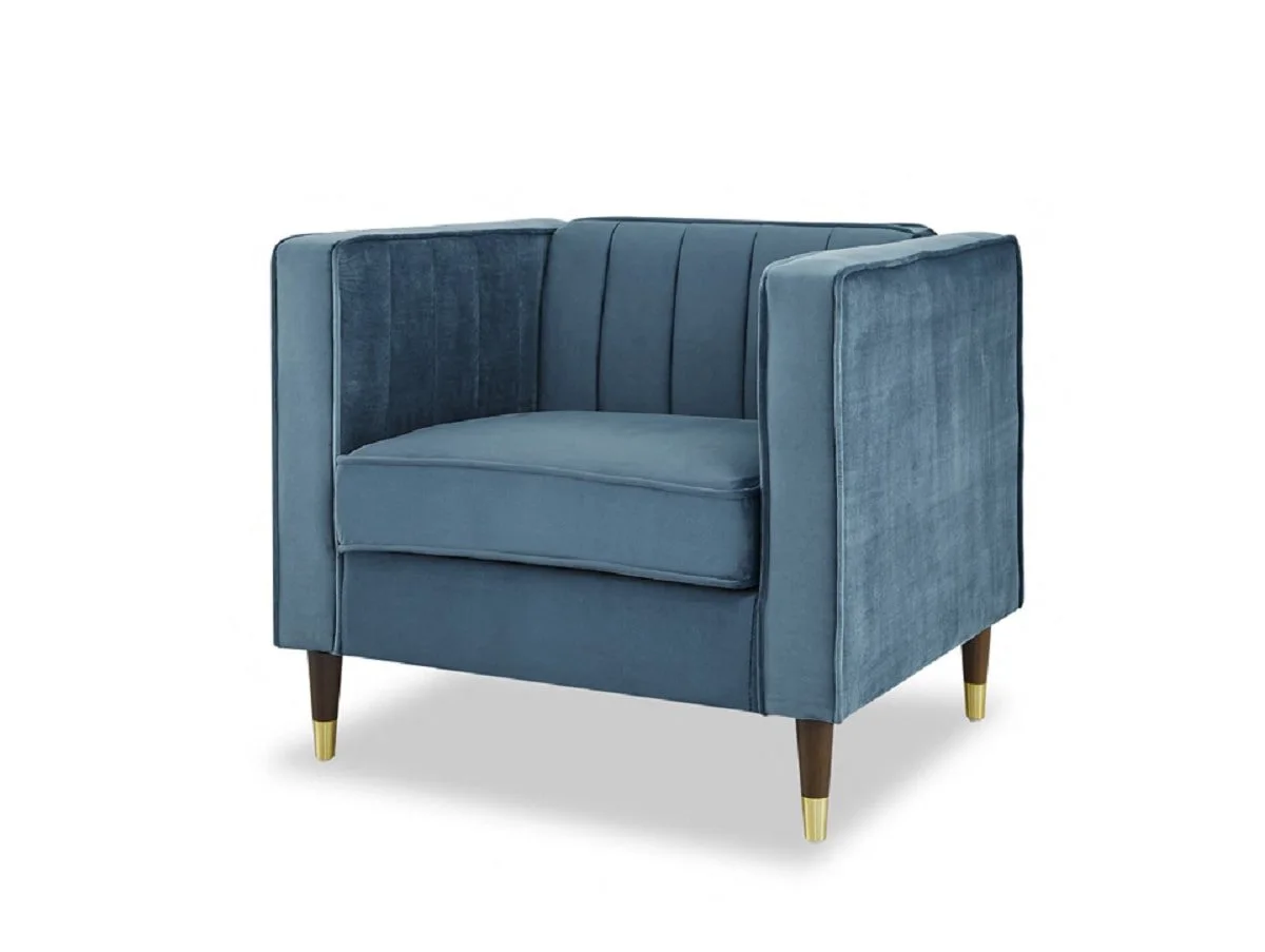 TGC TGC Tammy Blue Velvet Fabric Chair