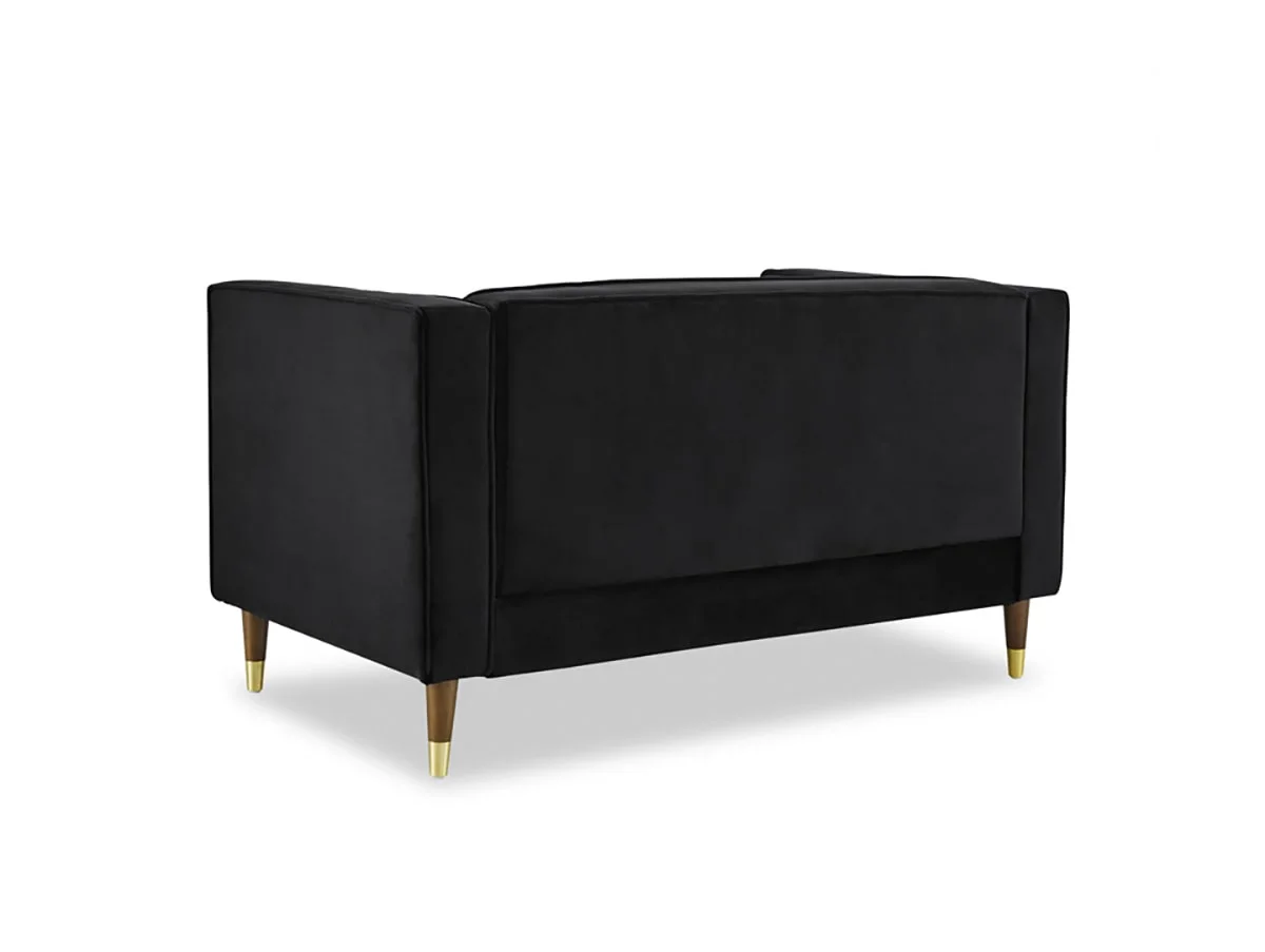 TGC TGC Tammy Black Velvet 2 Seater Sofa