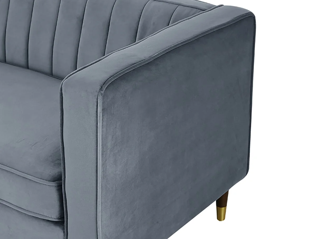 TGC TGC Tammy Grey Velvet 2 Seater Sofa