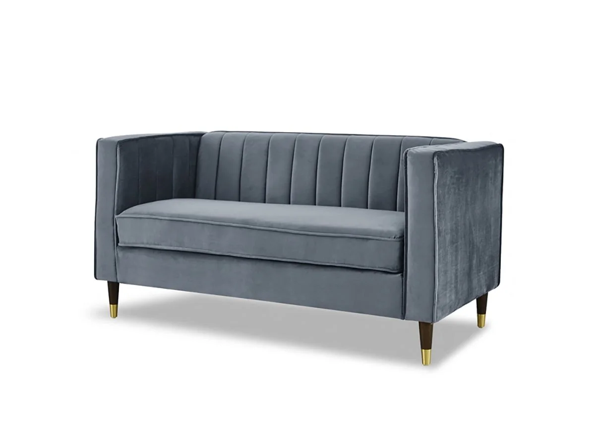 TGC TGC Tammy Grey Velvet Fabric 2 Seater Sofa