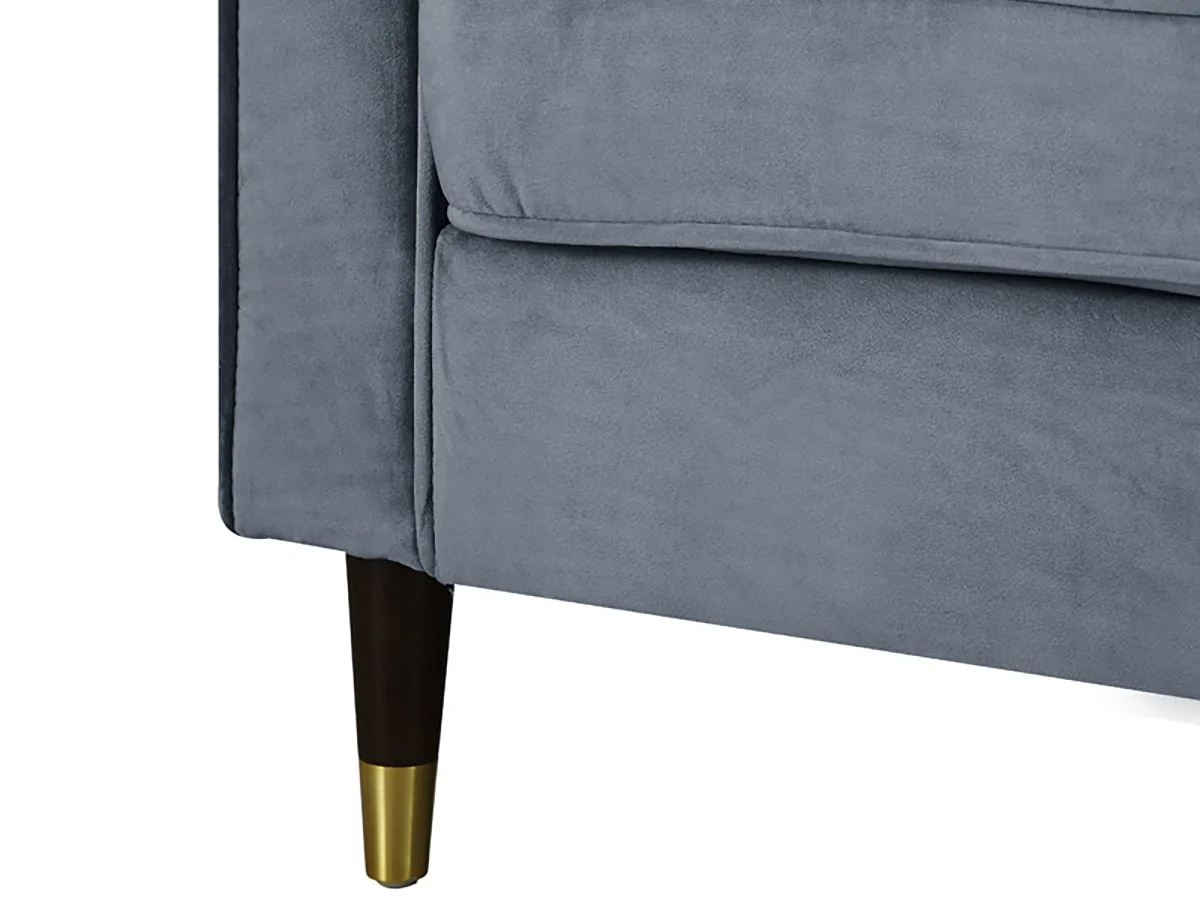 TGC TGC Tammy Grey Velvet 2 Seater Sofa