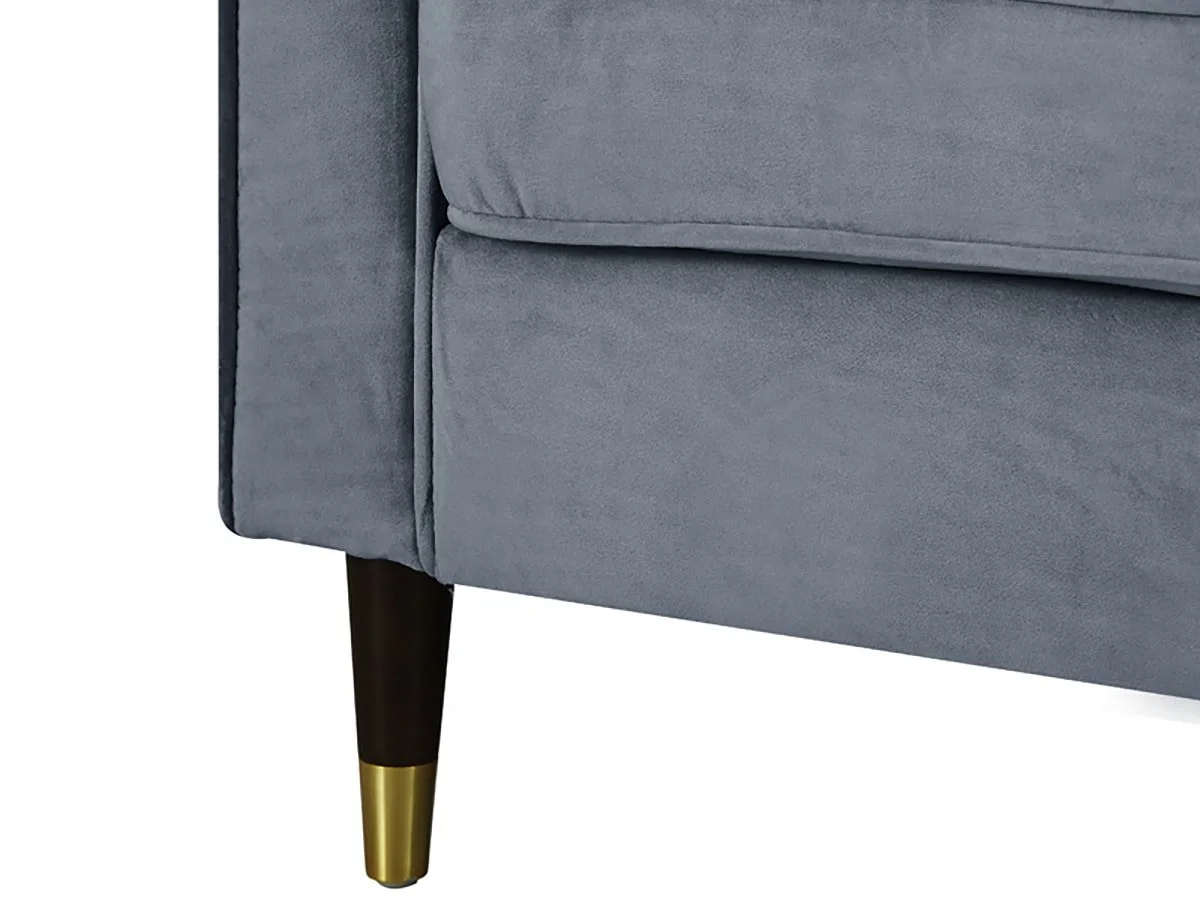 TGC TGC Tammy Grey Velvet Fabric 2 Seater Sofa