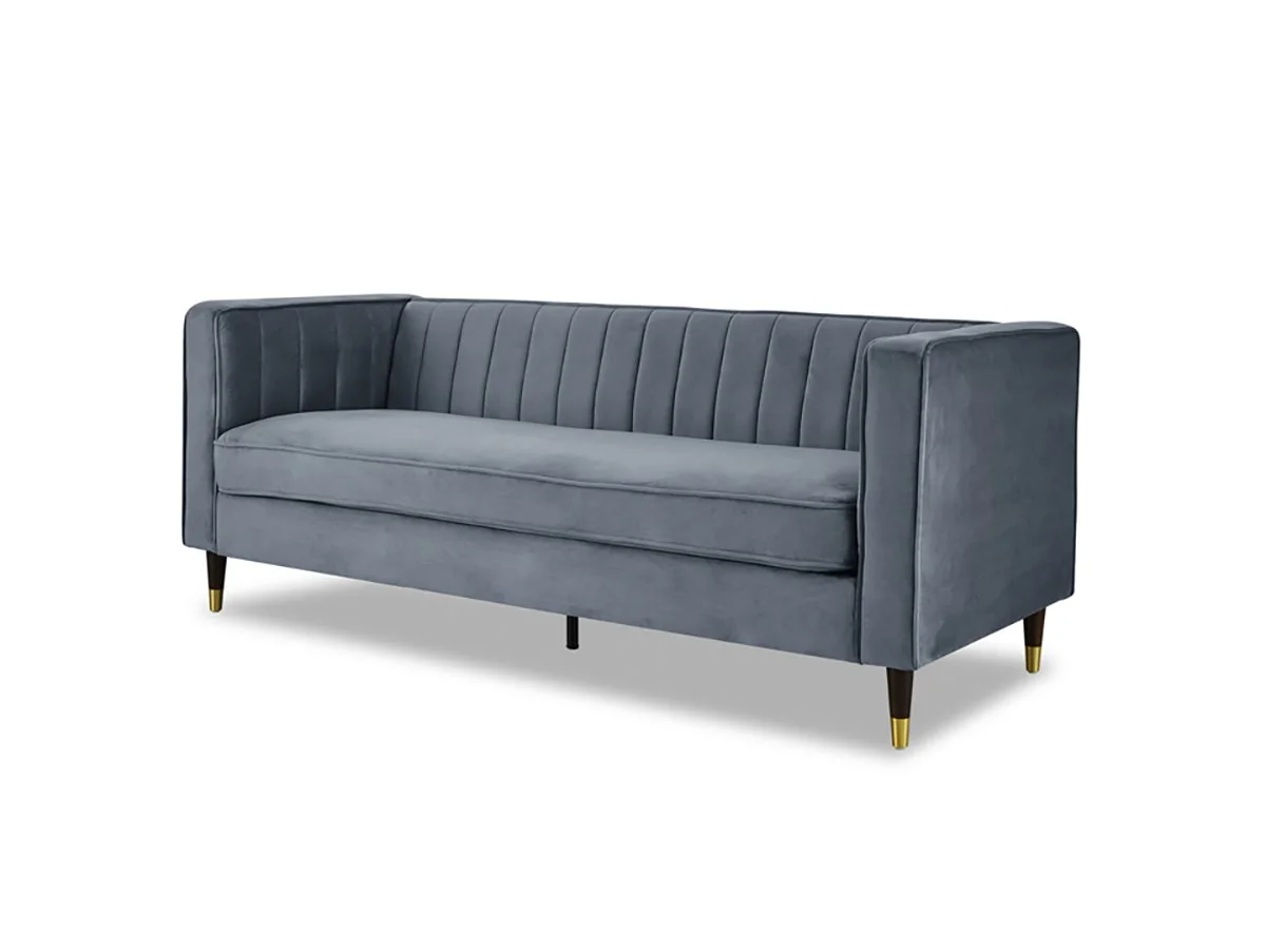 TGC TGC Tammy Grey Velvet 3 Seater Sofa